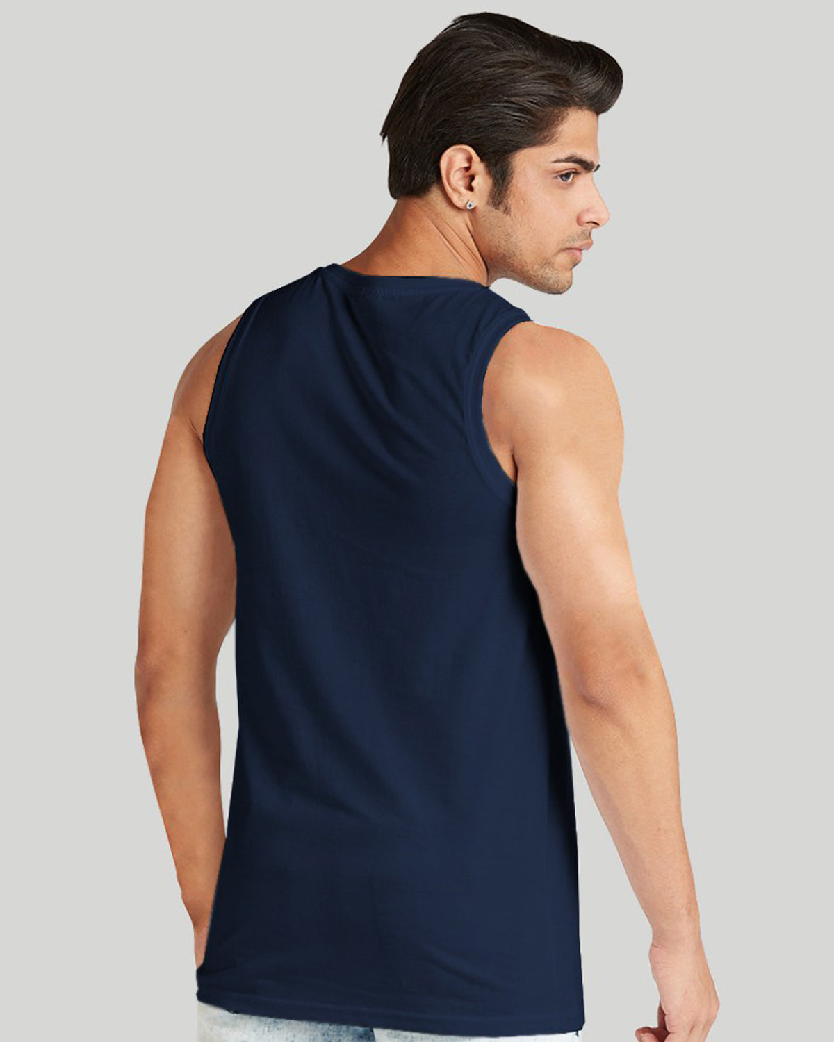 Navy and Yellow Striped Vest