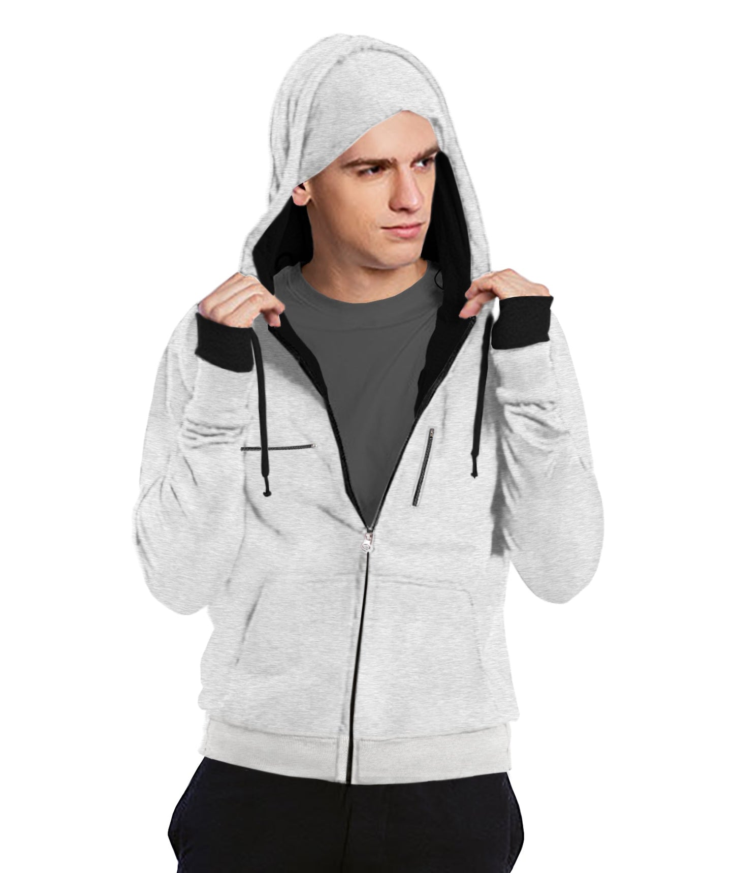 Grey Travel Jacket Unisex Long Sleeve