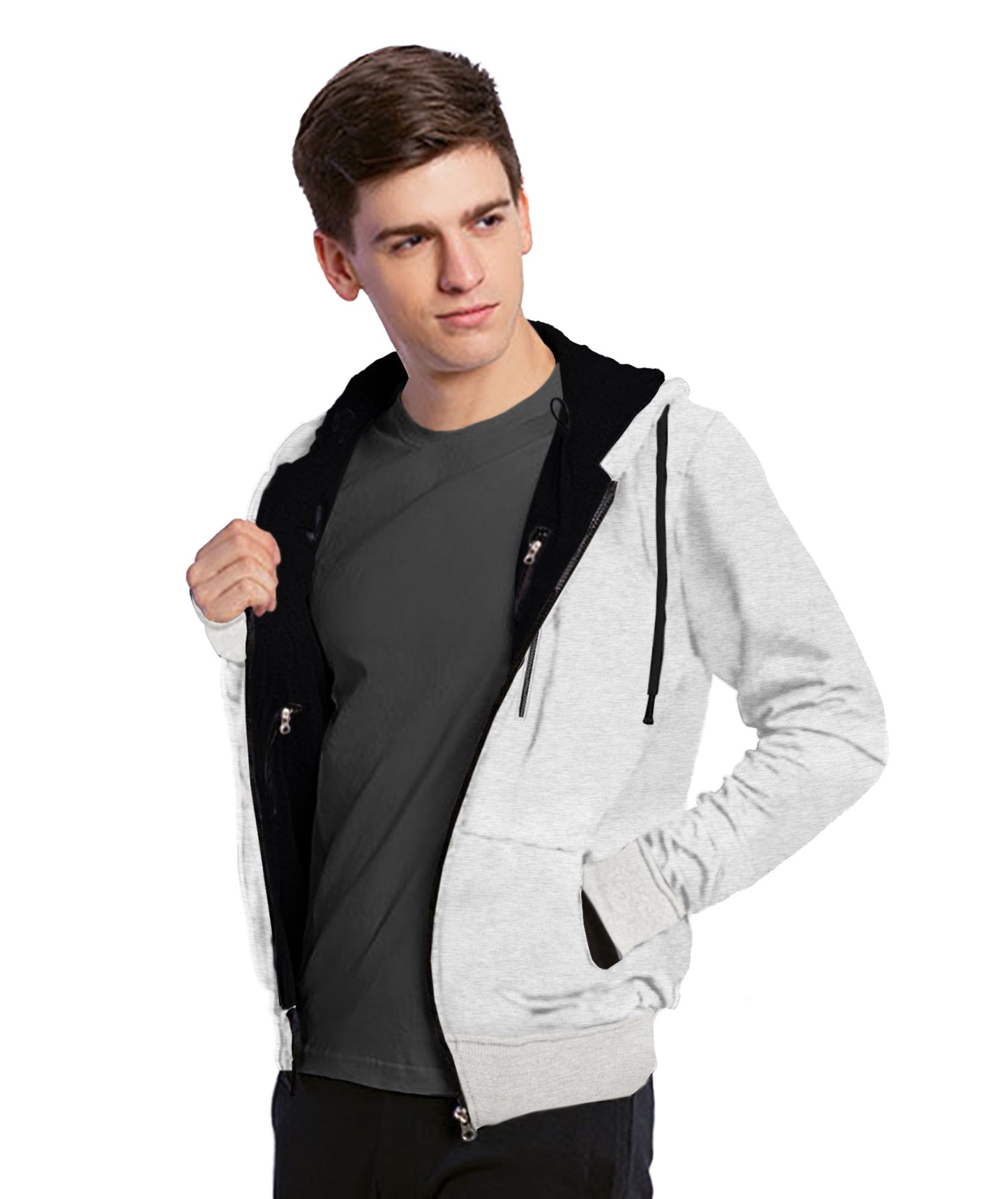 Grey Travel Jacket Unisex Long Sleeve