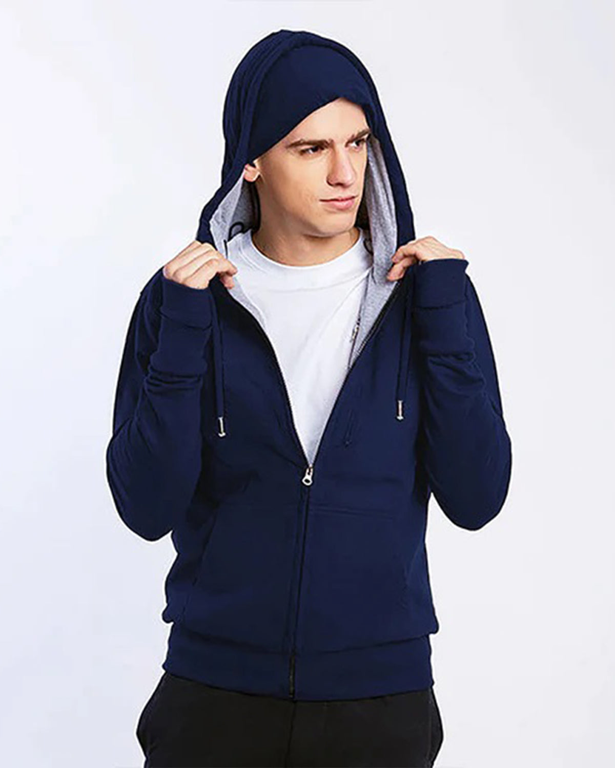 Unisex Navy Blue Travel Jacket Long Sleeve