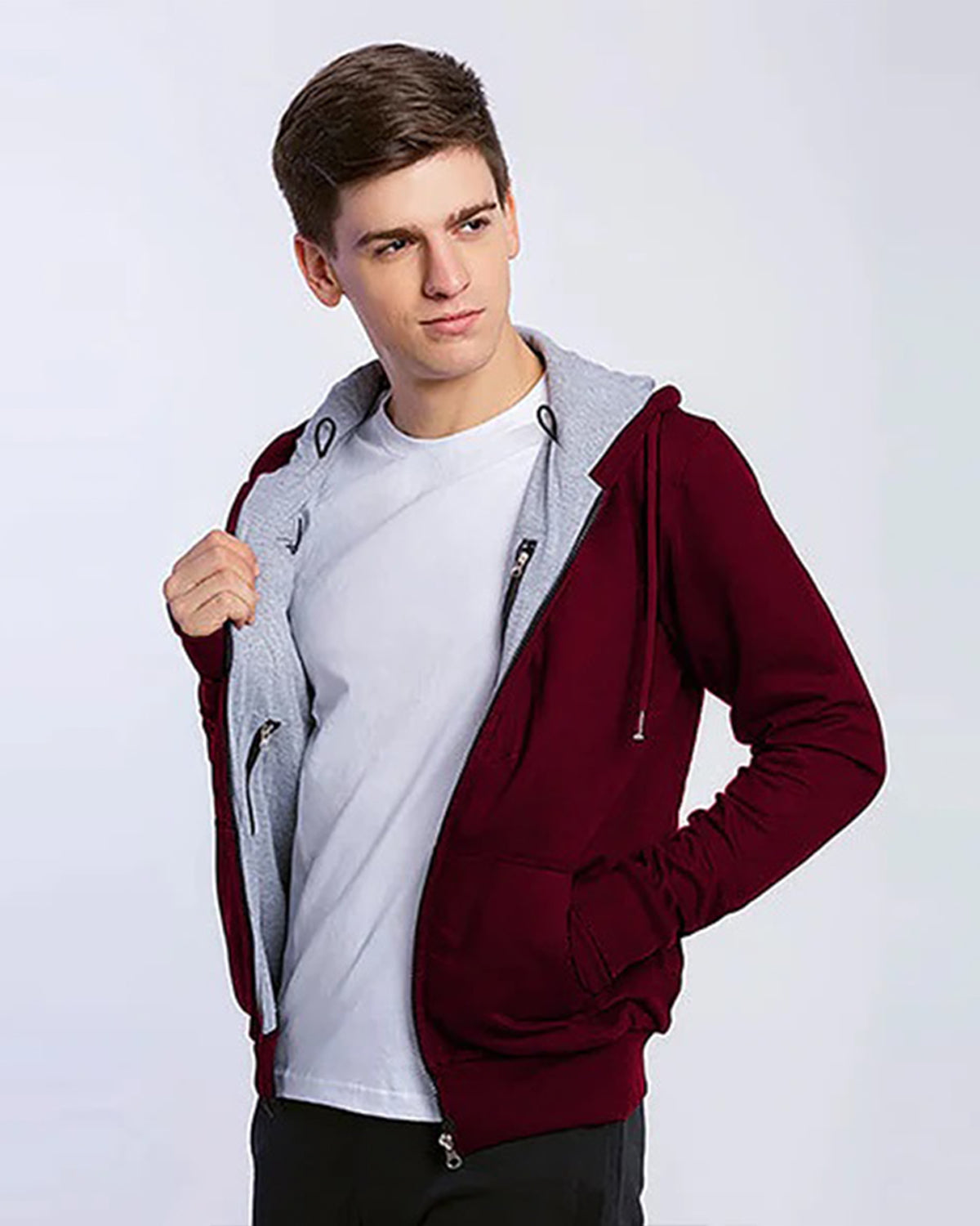 Maroon Travel Jacket Unisex Long Sleeve
