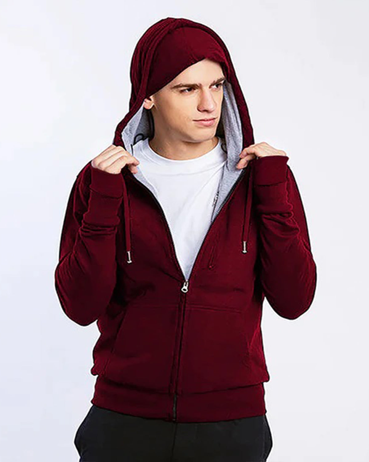 Maroon Travel Jacket Unisex Long Sleeve