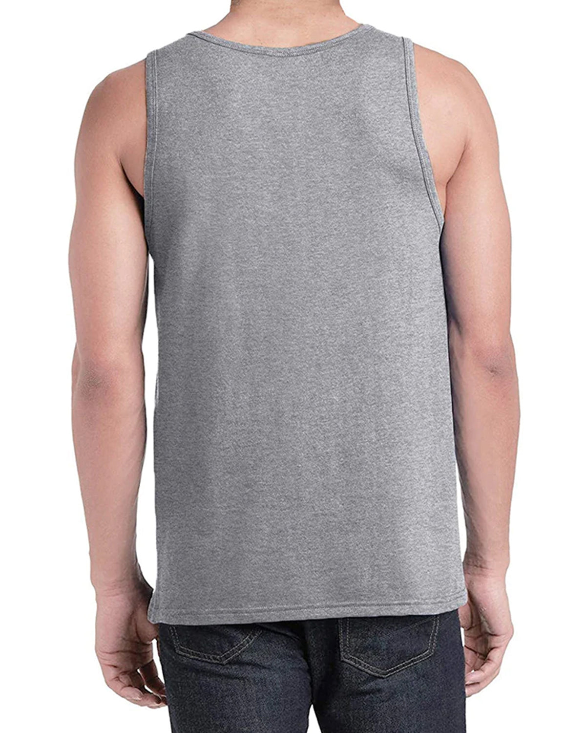Grey Abstract Printed Sleeveless Vest