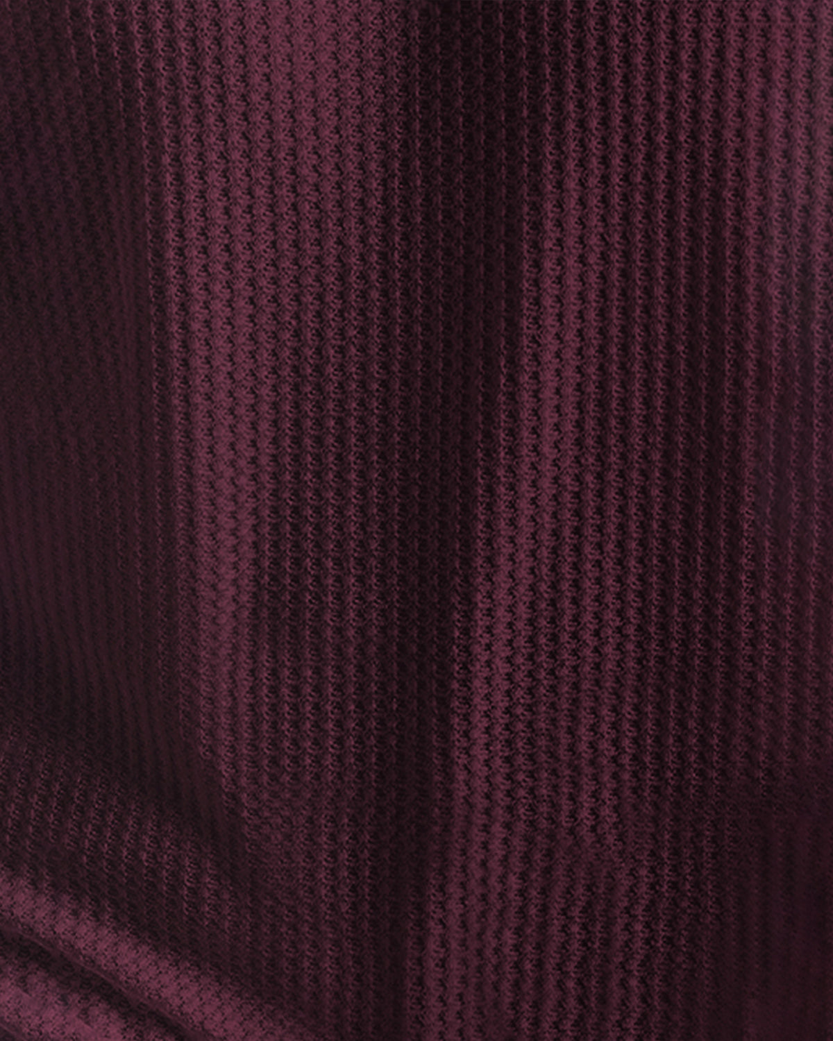 Short Sleeve Polo Fit Maroon Zipper Waffle T Shirt