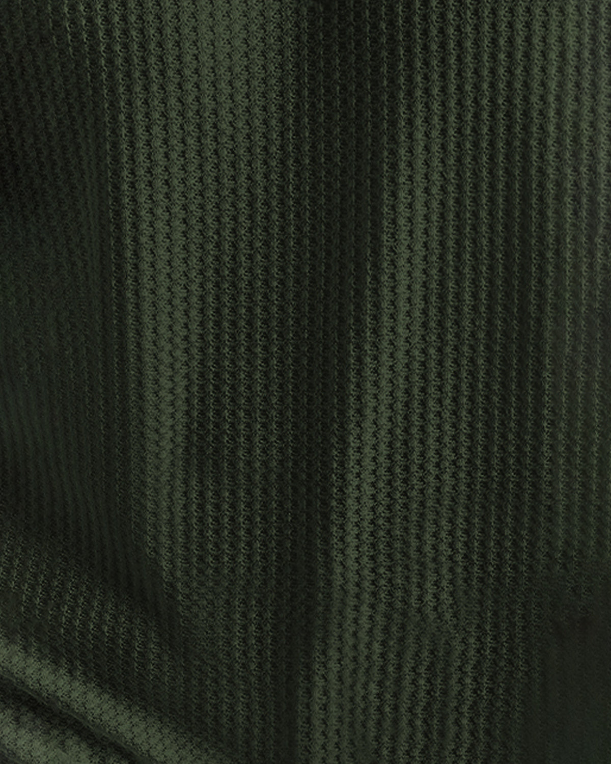 Short Sleeve Olive Polo Fit Zipper Waffle T Shirt