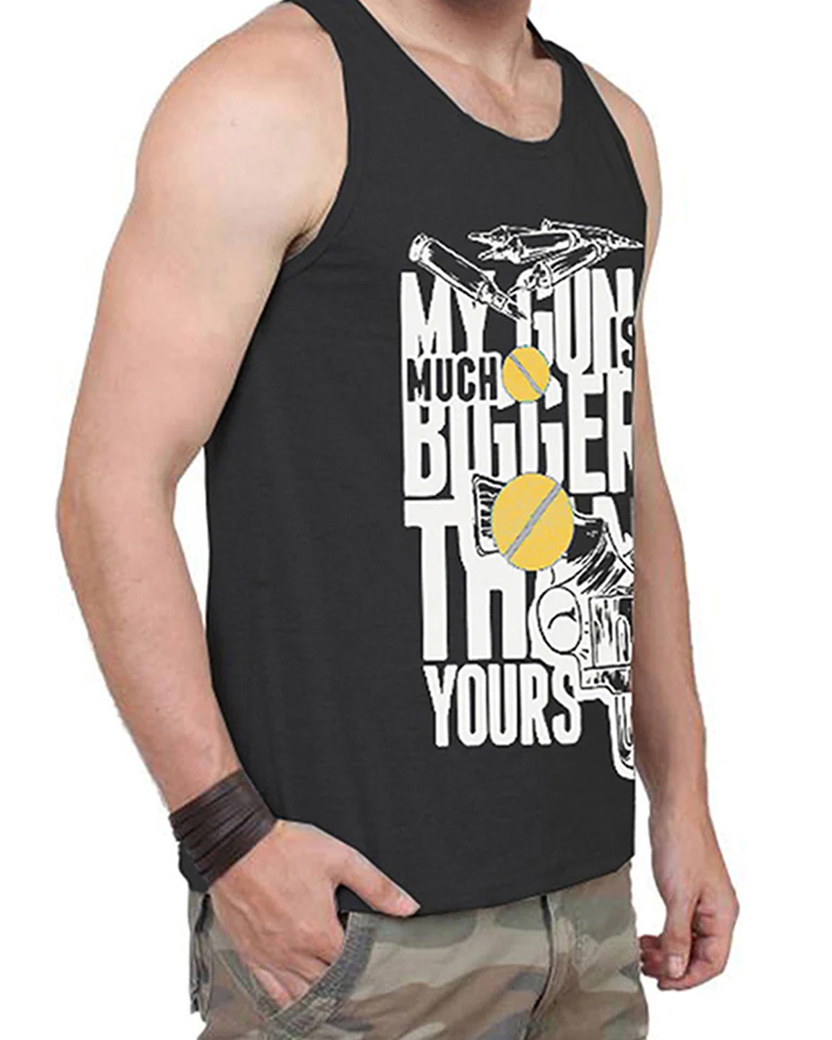 Typographic Printed Black Vest
