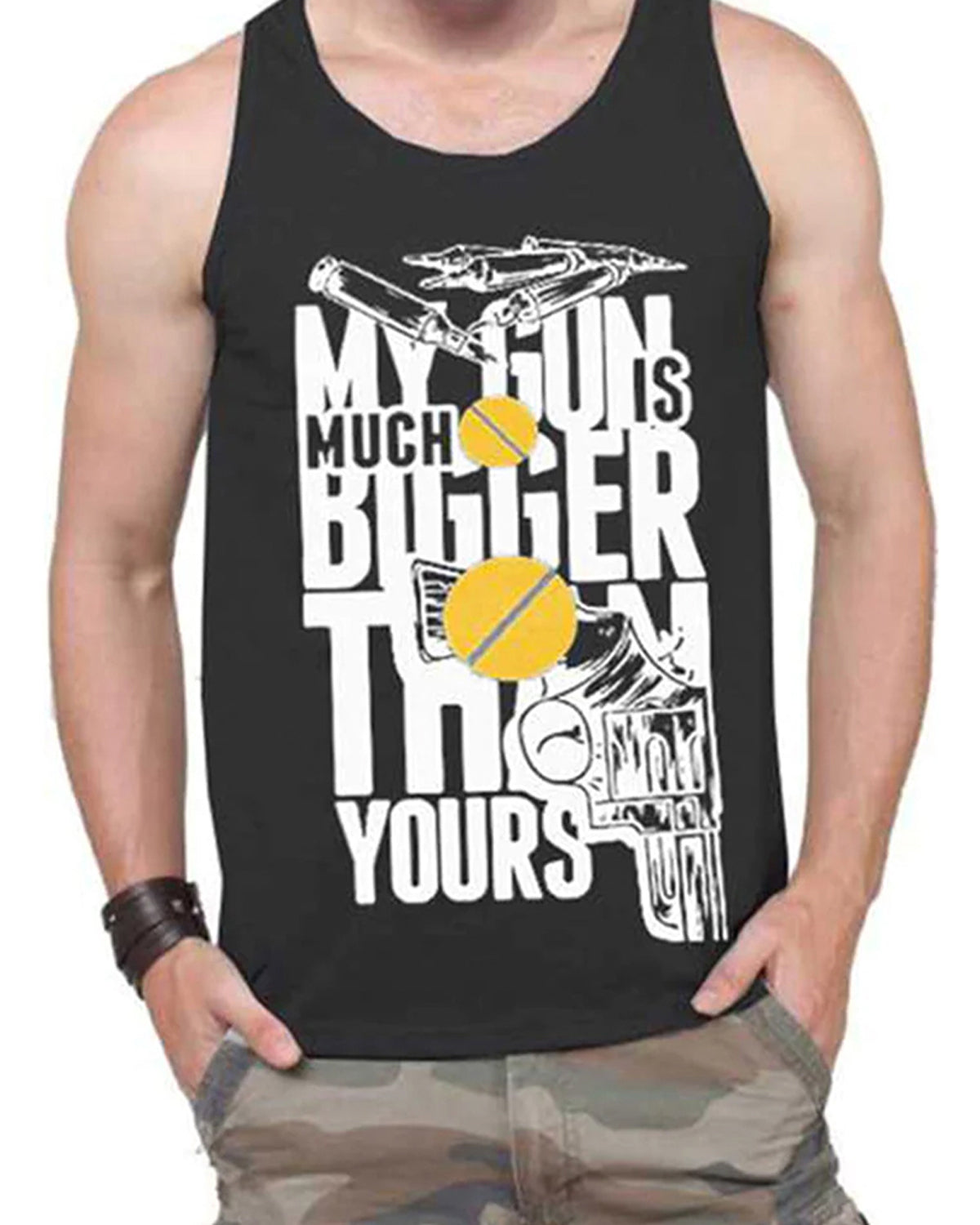 Typographic Printed Black Vest