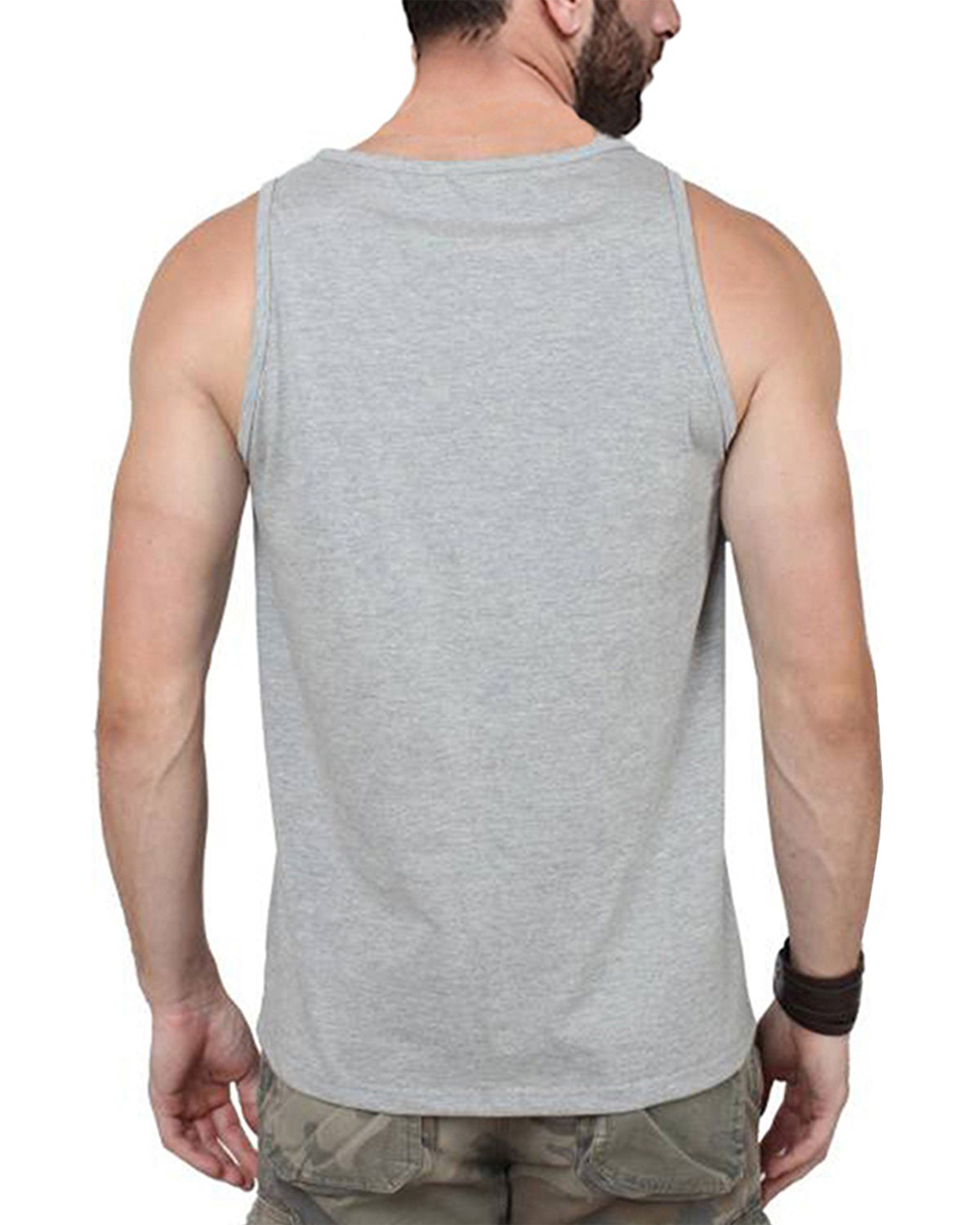 Graphics Printed Sleeveless Grey Vest