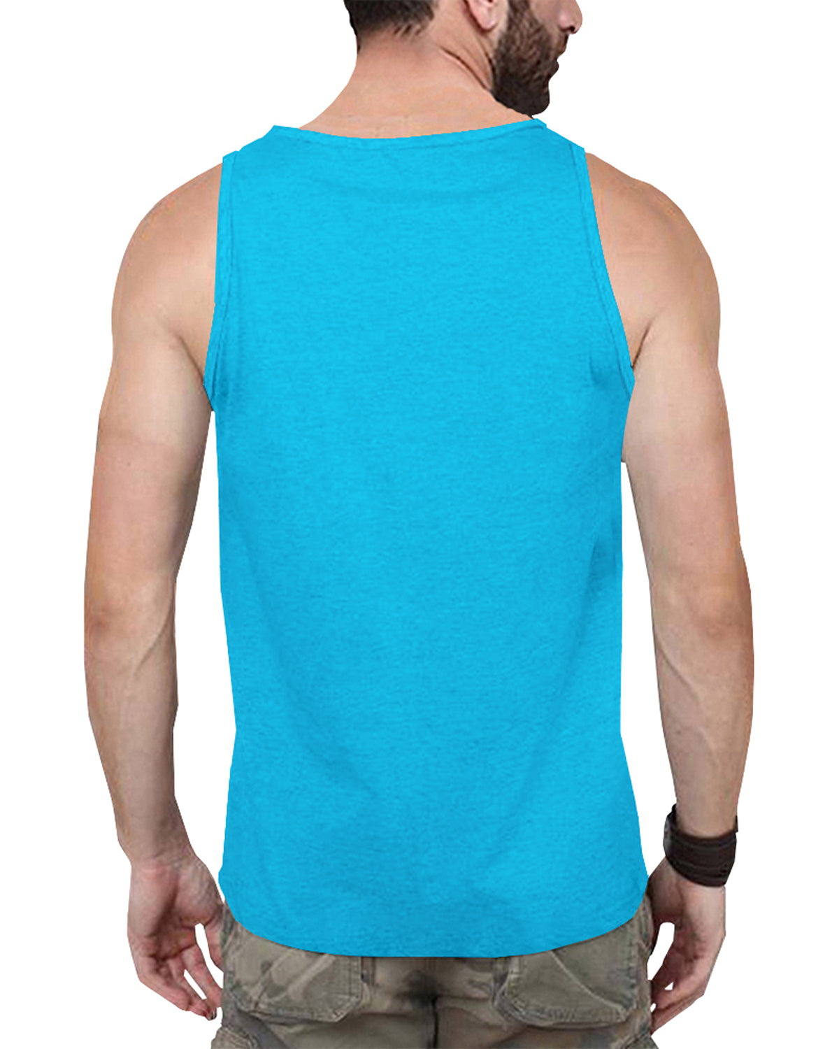 Graphic Printed Sky Blue Vest