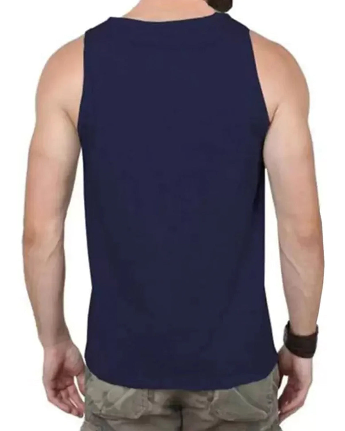 Graphics Printed Navy Blue Vest