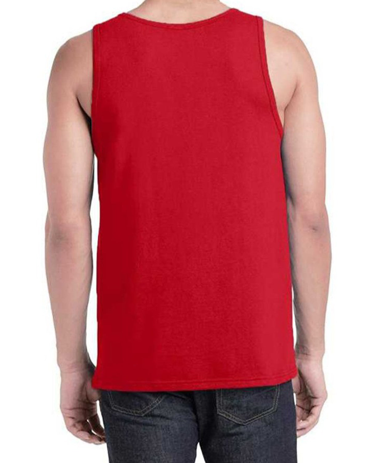 Red Sleeveless Abstract Printed Vest