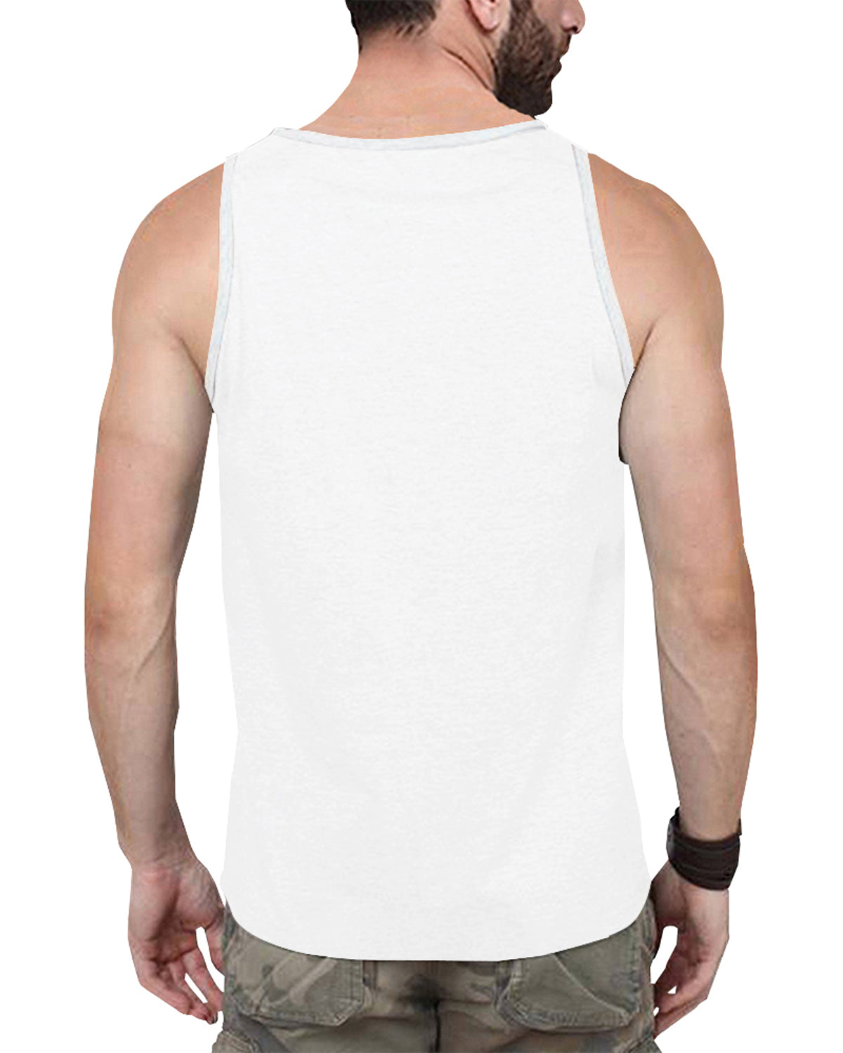 Graphics Printed White Vest