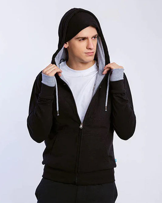 Black Unisex Travel Jacket Long Sleeve